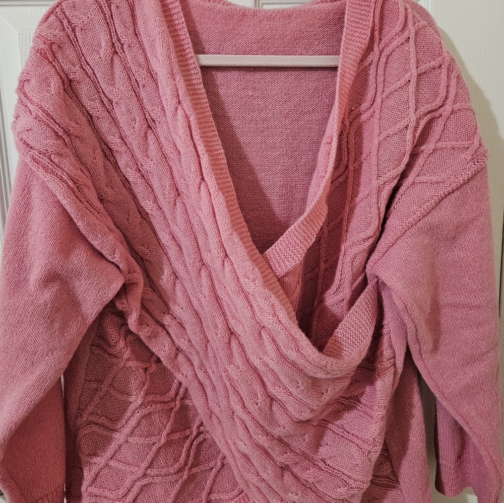 Criss Cross Cable Knit Sweater